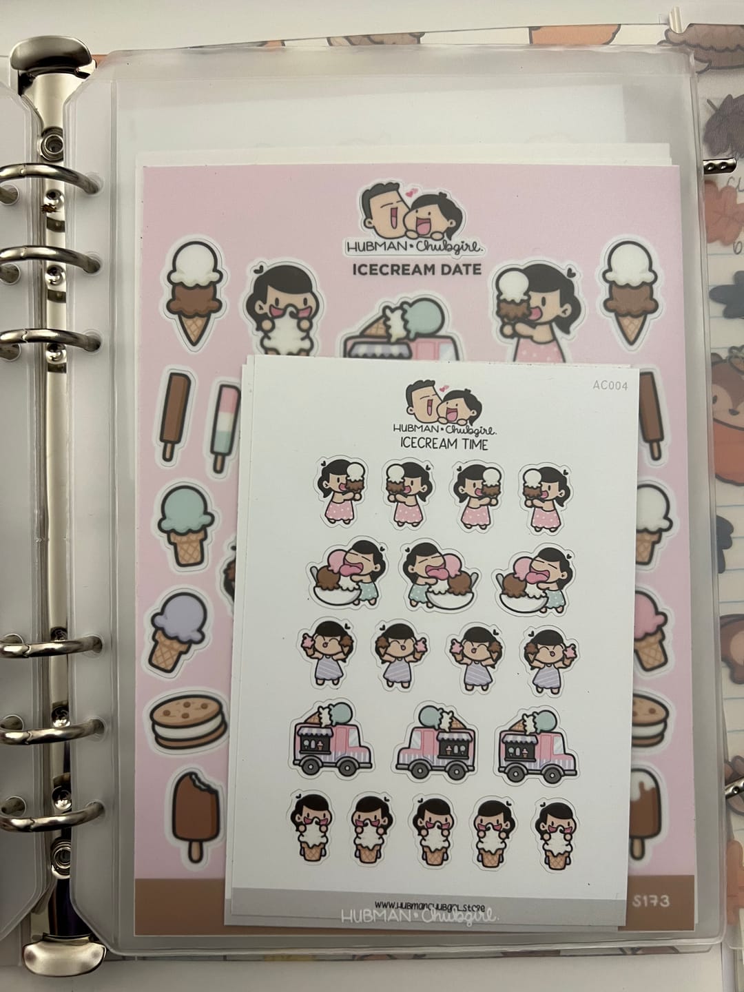 Customer photo review of Ice cream Date Sticker Set