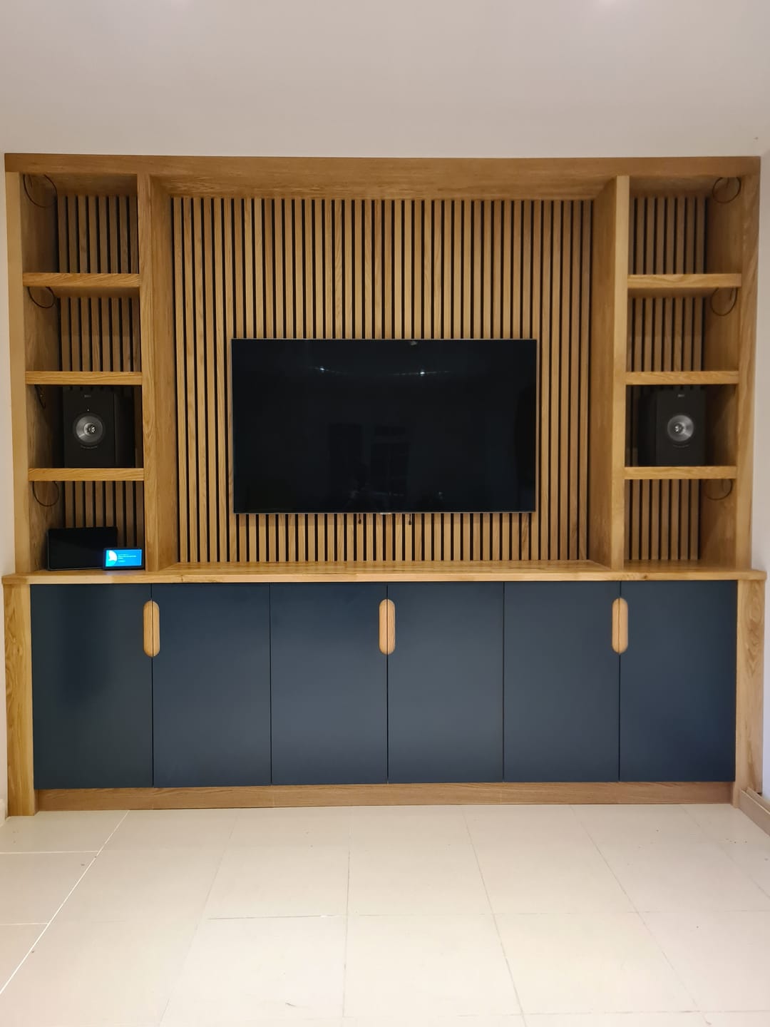 Customer photo review of SlatWall Acoustic Natural Oak