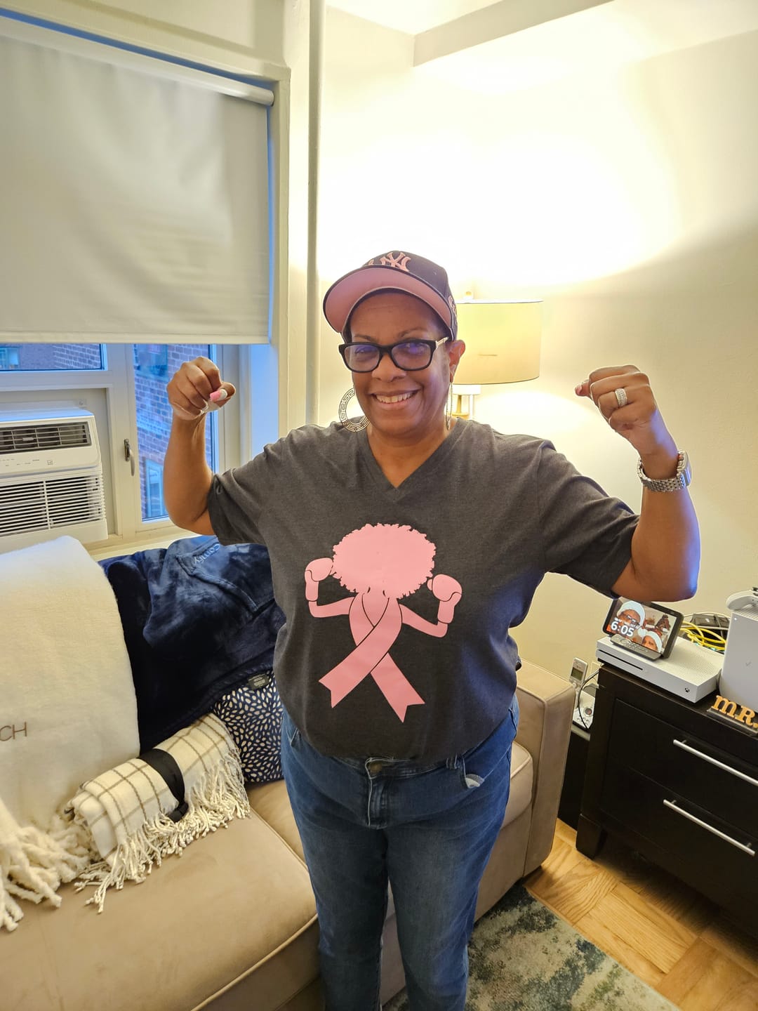 Customer photo review of Afro Pink Ribbon
