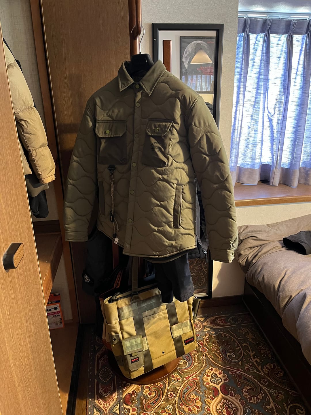 Customer photo review of 機能4ポケット　中綿入りキルティングジャケット