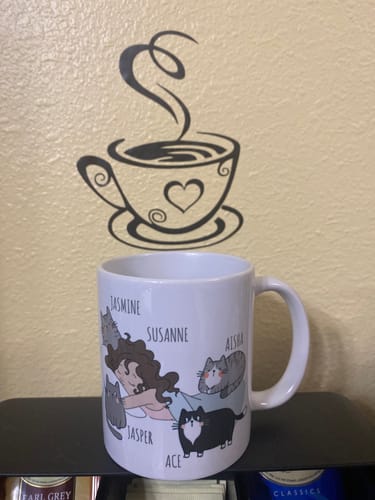 Customer photo review of Personalized Cat Mug