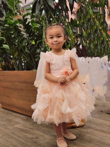 Customer photo review of Baby Girl Pageant Princess Dresses Infant Summer Puffy Birthday Party Dresses
