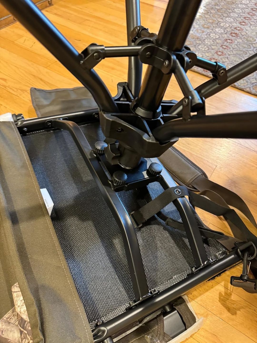 Customer photo review of TideWe Heated Hunting Chair Adjustable Height 360°  Swivel Blind Chair With Armrests