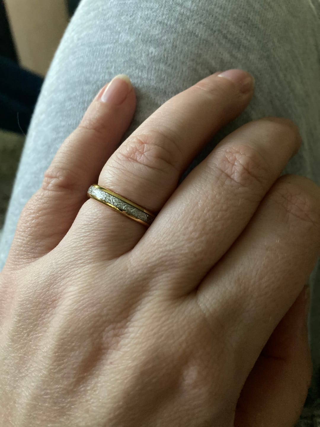 Customer photo review of The Golden Steel 4mm Wonder Ring