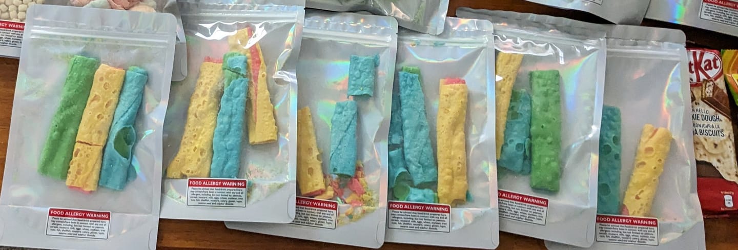 Customer photo review of Freeze Dried Fruit Roll-Ups