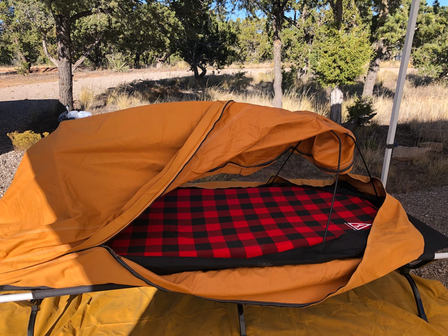 Customer photo review of Buffalo Plaid Foam Cover