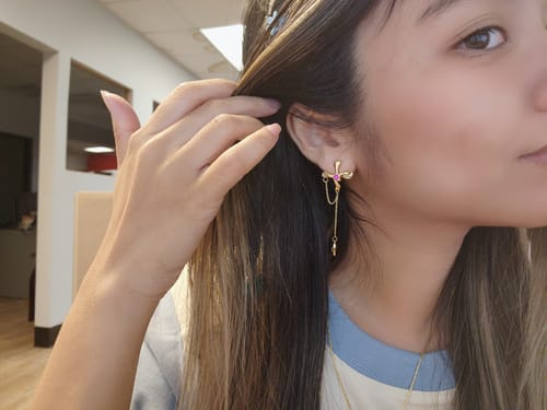 Customer photo review of TXT Sugar Rush Stud Earrings