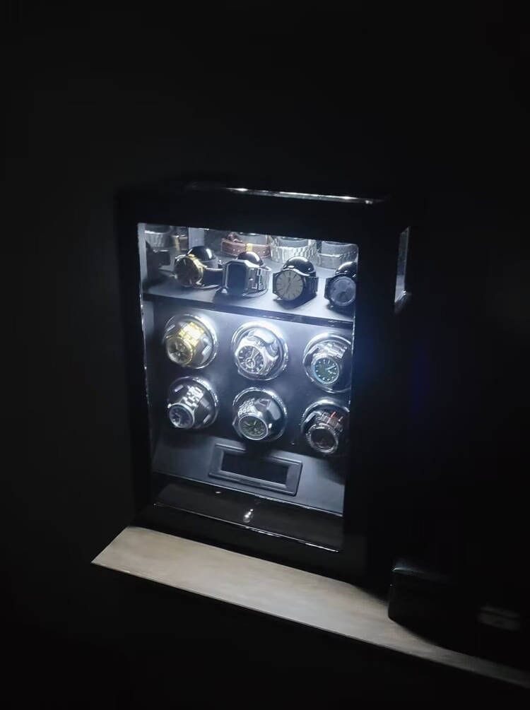 Customer photo review of Fingerprint Lock Watch Winders with 4 Watch Holders