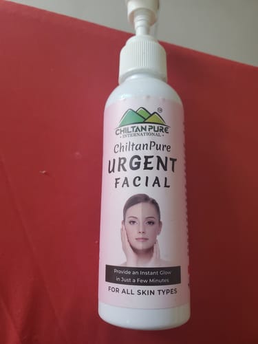 Customer photo review of Urgent Facial – Provides an Instant Glow in Just a Few Minutes!! 150ml ,, 5️⃣ ⭐⭐⭐⭐⭐ RATING