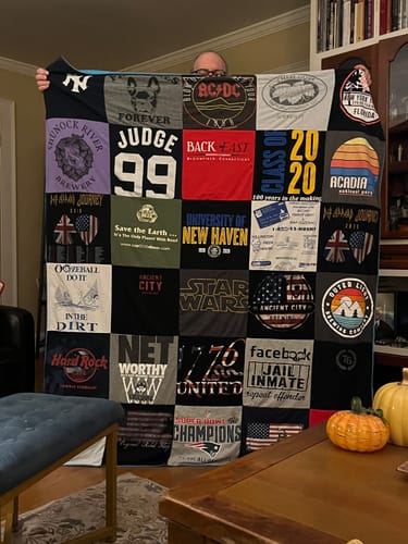 T-shirt quilt from university of new haven by Scott from CT
