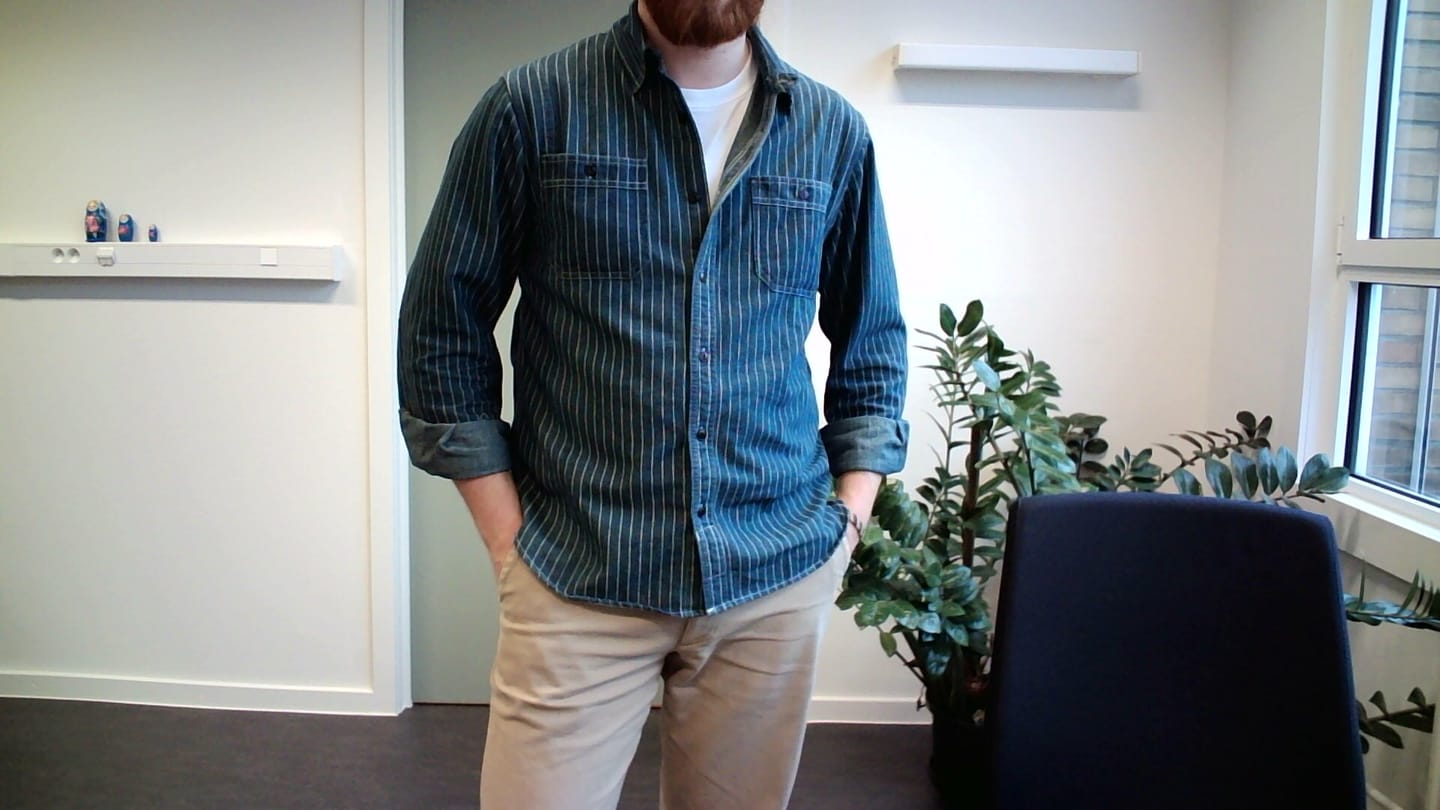 Customer photo review of 9 oz Wabash Vent Hole Work Shirt