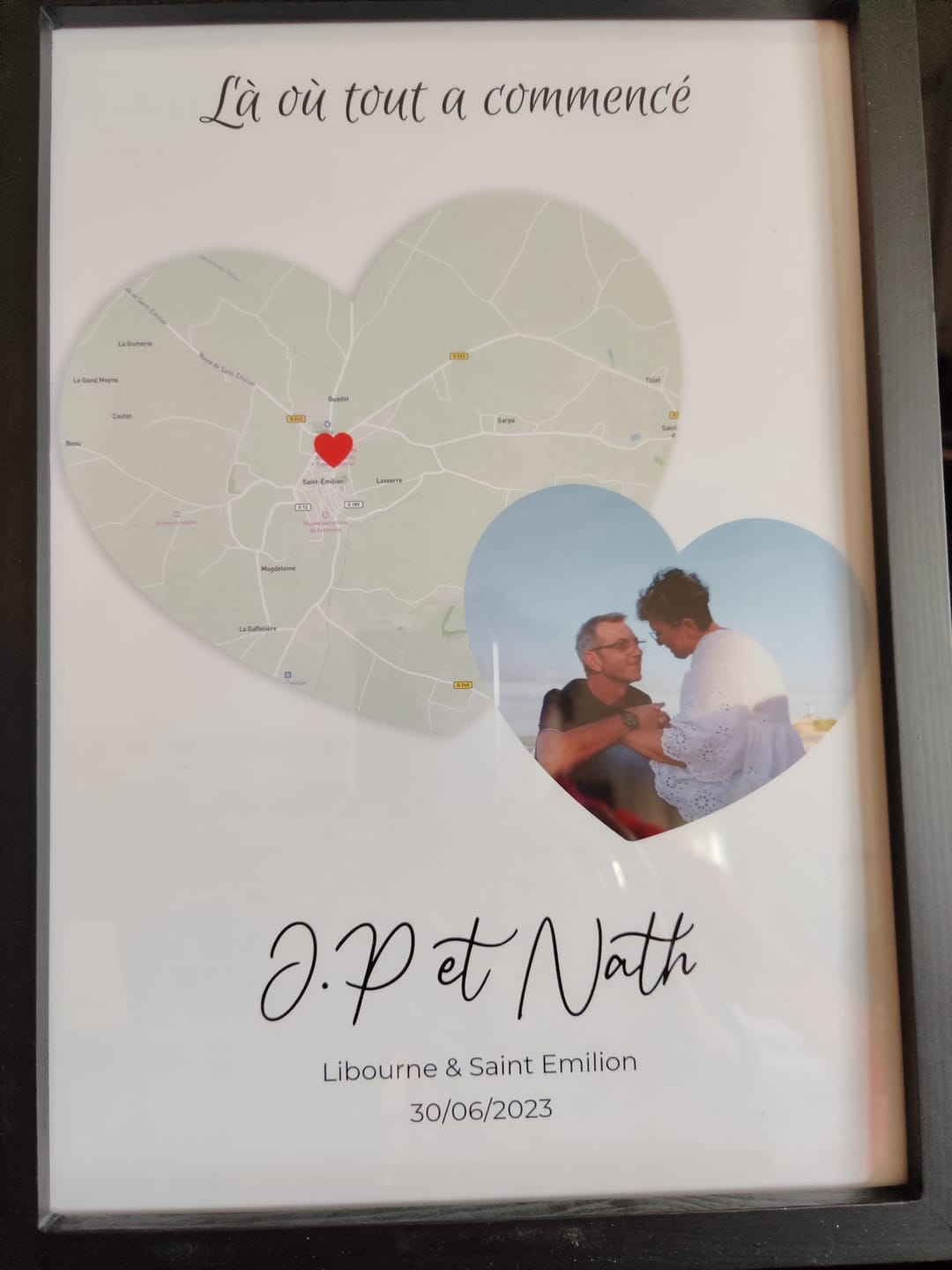 Customer photo review of Carte + Photo - Affiche Personnalisée