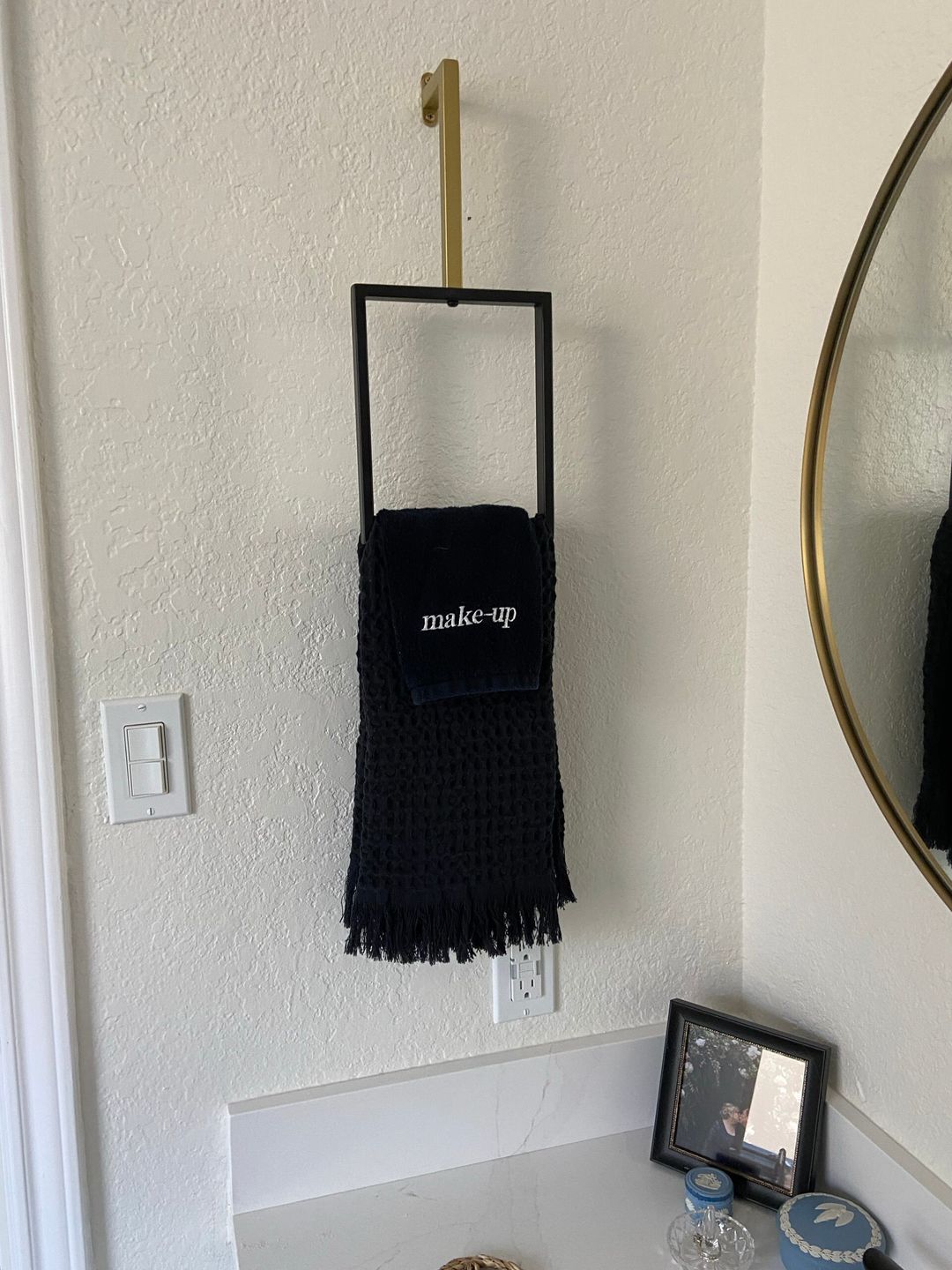 Customer photo review of Vertical Towel Rack