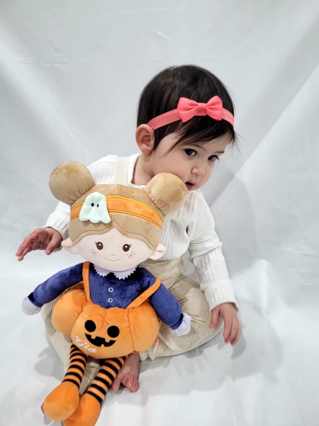 Customer photo review of Personalized Pumpkin Girl (2 Skin Tones) - Halloween Special