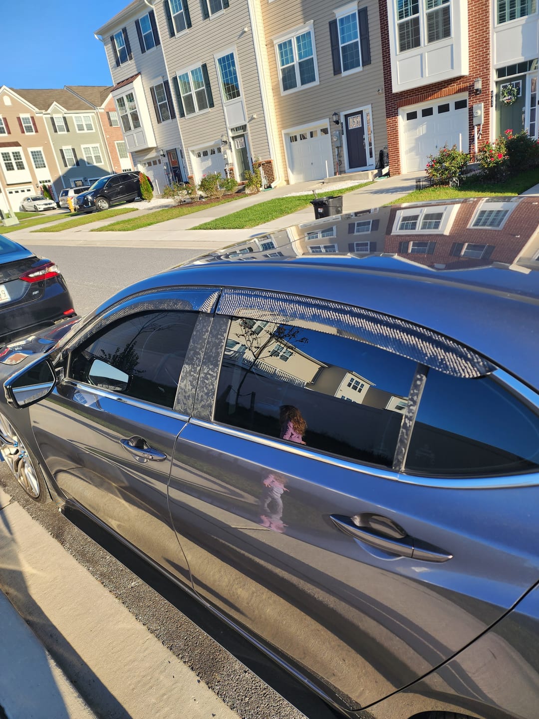 Customer photo review of 2015-2020 TLX Carbon Fiber Window Visors
