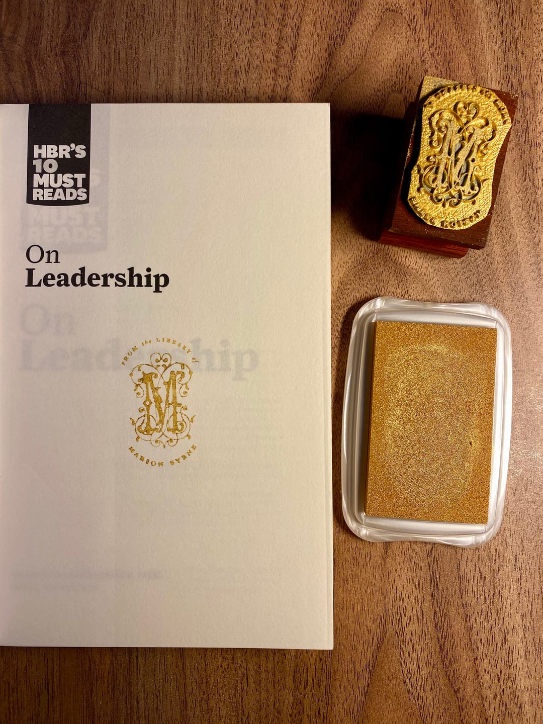 Customer photo review of Victorian - Personalised Bookplate Rubber Stamp