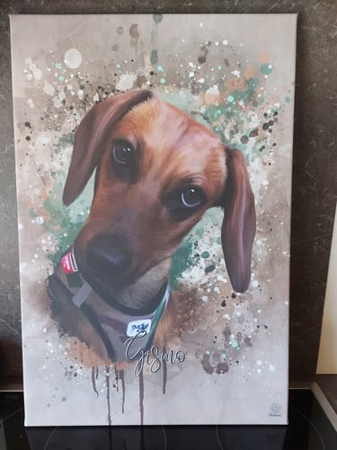 Customer photo review of Aquarell Pawtrait