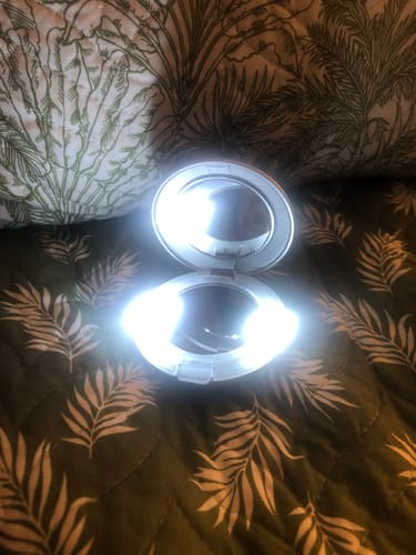 Customer photo review of Big Mouth Compact LED Mirror