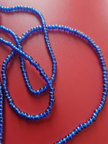 Customer photo review of Royal Blue African Waist Bead - Get 5 for 50% Off at checkout 🔥