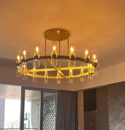 Customer photo review of JC RAVELLE Glass Round Chandelier 60"