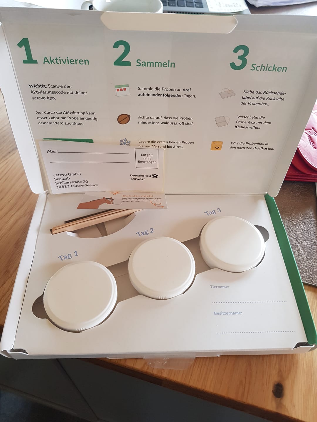 Customer photo review of Wurmtest Plus Pferd