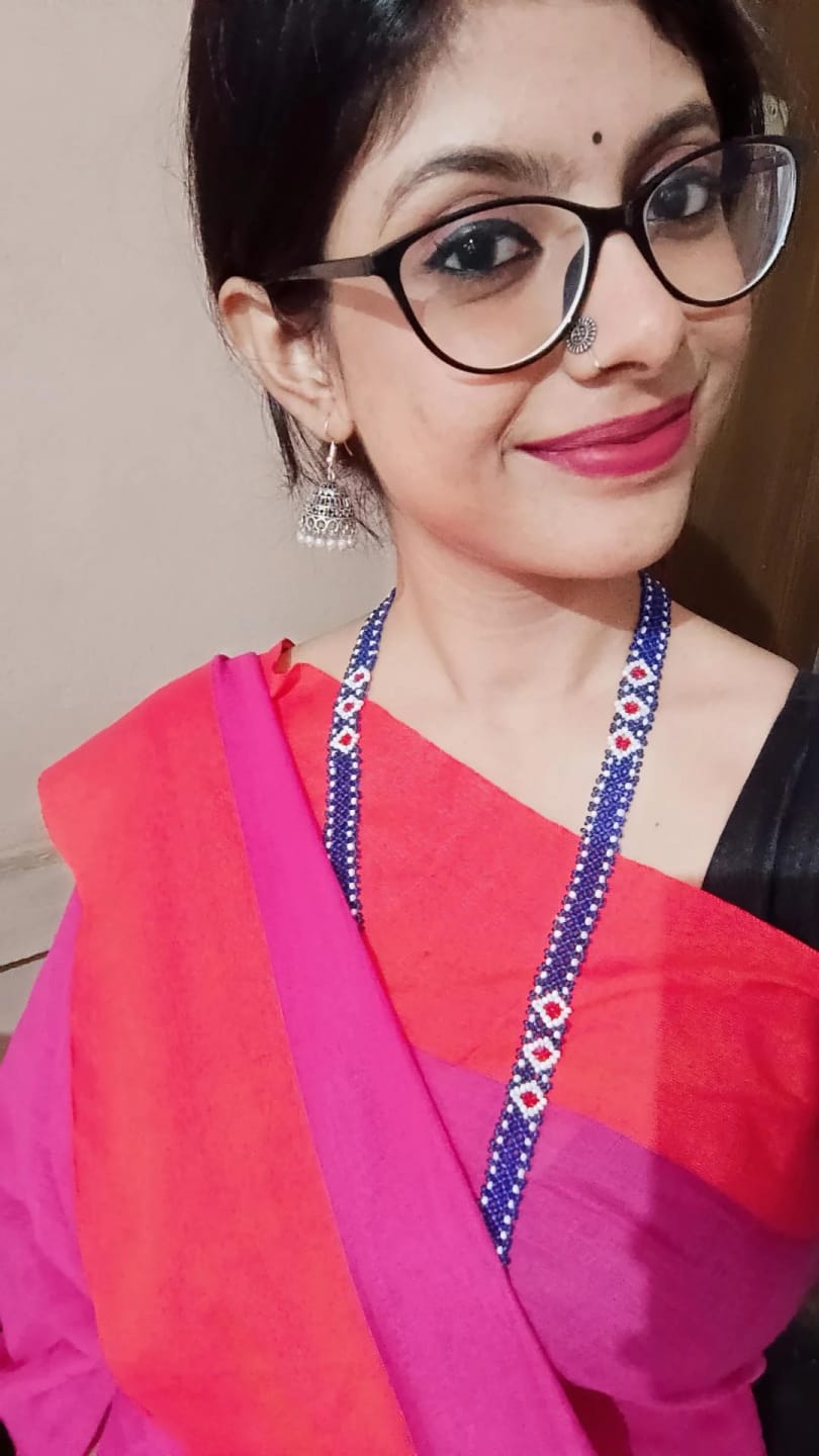 Customer photo review of Pink Orange Soft Cotton  Saree