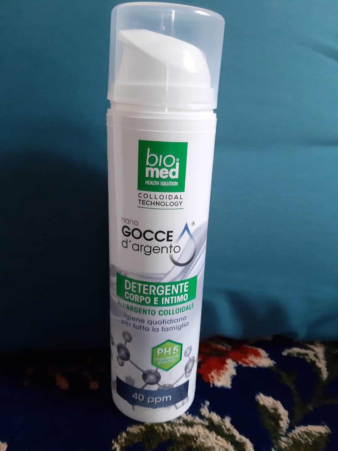 Customer photo review of ARGENTO COLLOIDALE PURO - GEL DETERGENTE CORPO E INTIMO BIOMED - 200 ml. - 40 ppm