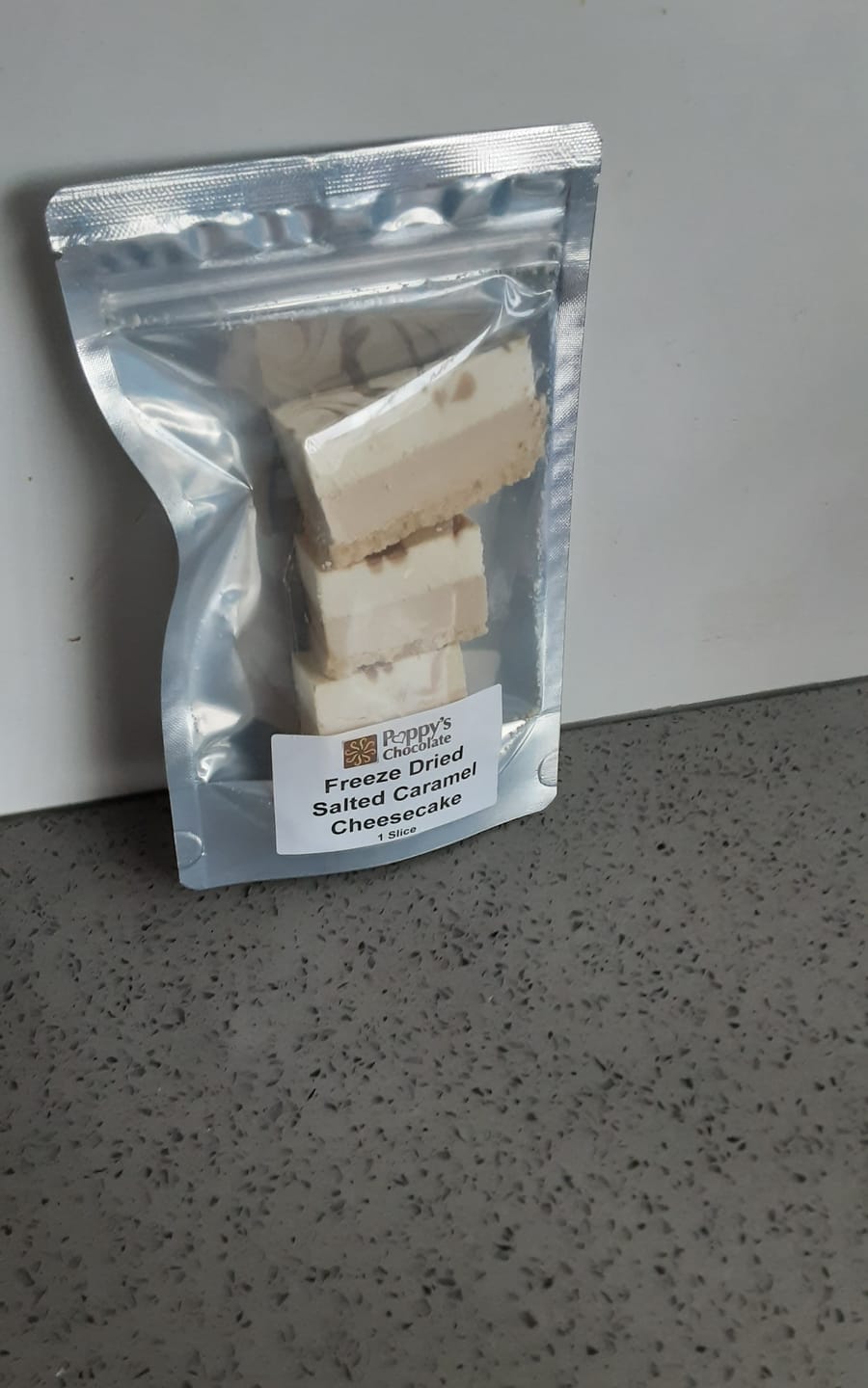 Customer photo review of Freeze Dried Cheesecake Salted Caramel