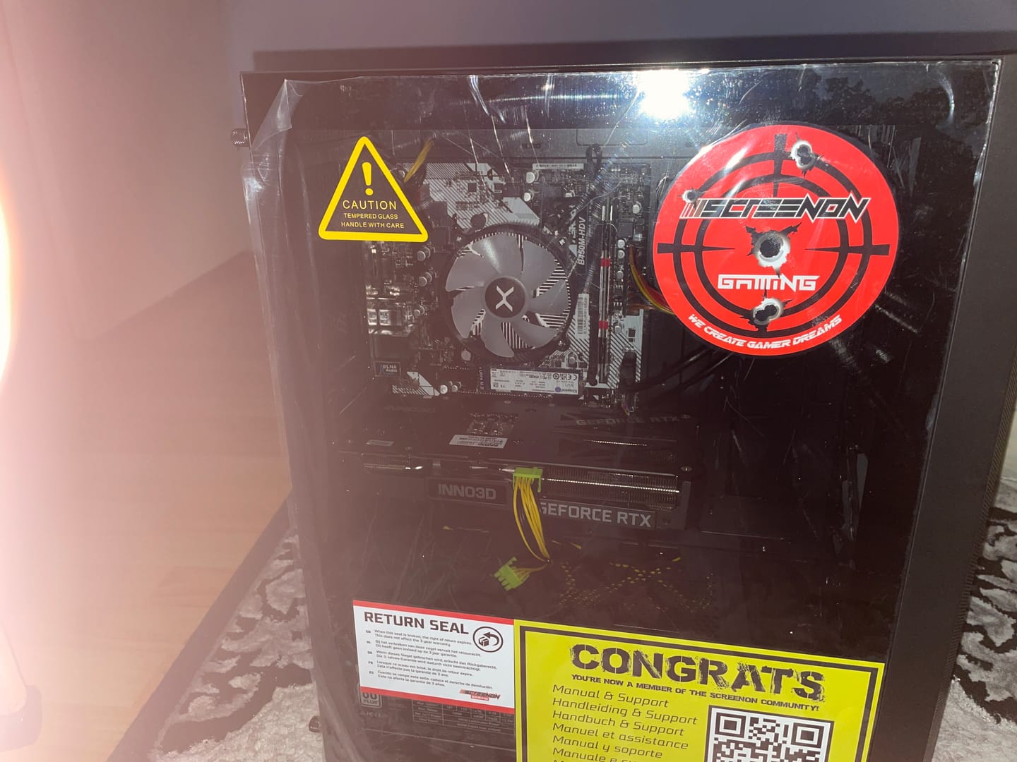 Customer photo review of ScreenON - Ryzen 7 - 1TB M.2 SSD - 16GB RAM - Geforce RTX 3060 - Game PC E723151