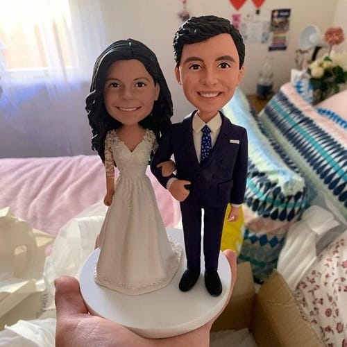 Customer photo review of Wedding Custom Bobblehead