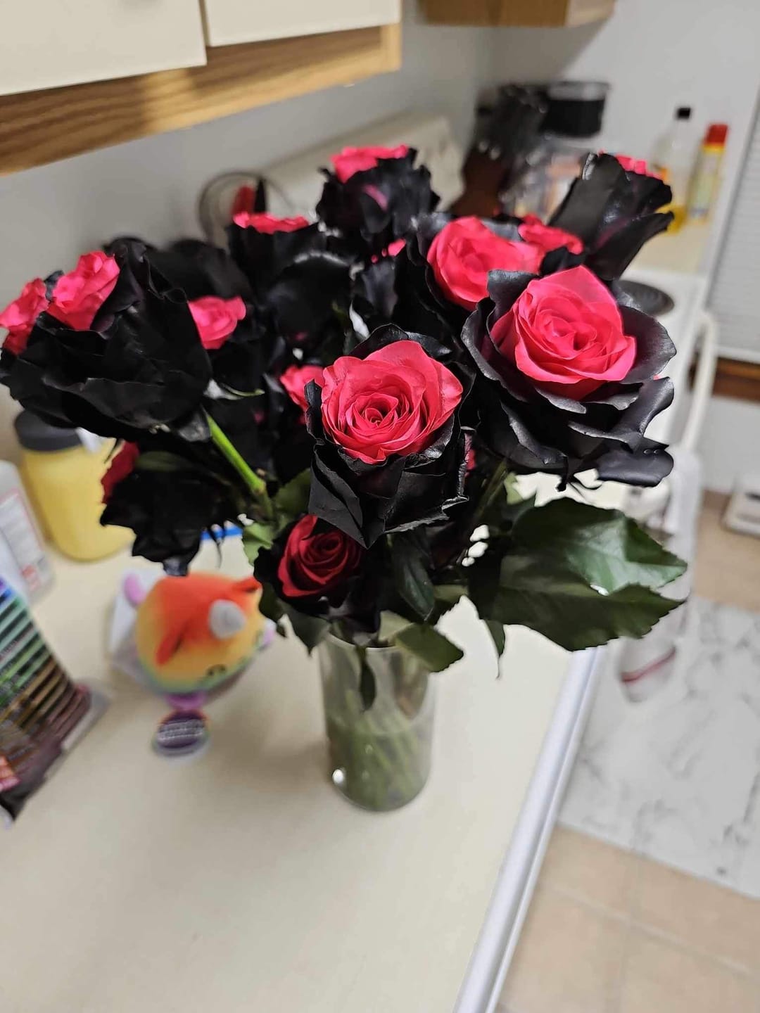 Customer photo review of Mystic Topaz Airbrushed Roses