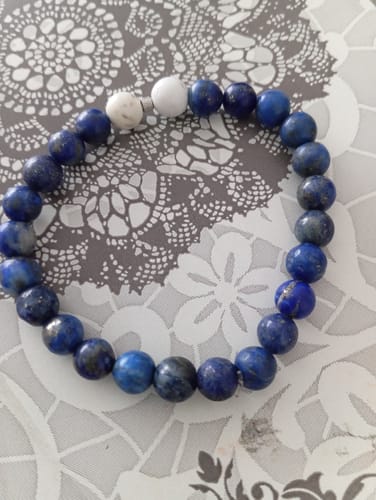 Customer photo review of BRACELET DUO LAPIS LAZULI/HOWLITE
