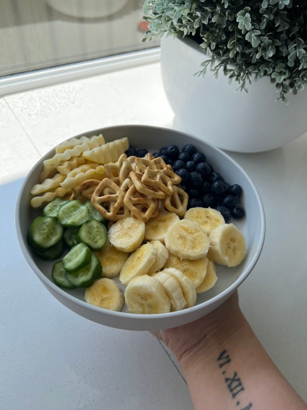 Customer photo review of Multi-use Silicone Divider Plate - Misty Sky