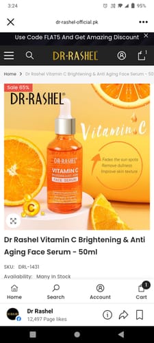Customer photo review of Dr Rashel Vitamin C Brightening & Anti Aging Face Serum - 50ml