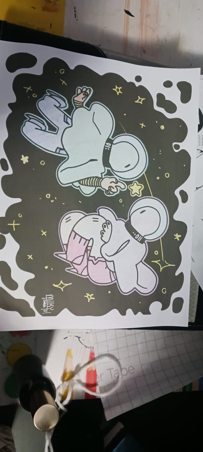 Customer photo review of Space Ghost Coloring Page PDF