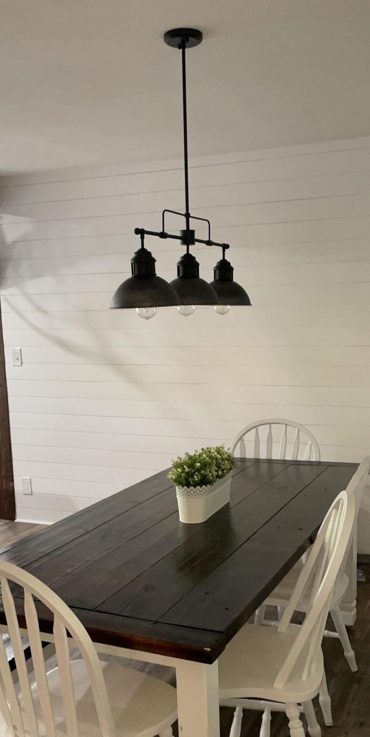 Customer photo review of Industrial Linear Pot Lid Pendant