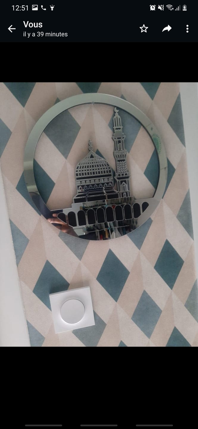 Customer photo review of Circular Masjid Al Aqsa, Masjid Al-Haram & Masjid An-Nabawi Acrylic Islamic Wall Art