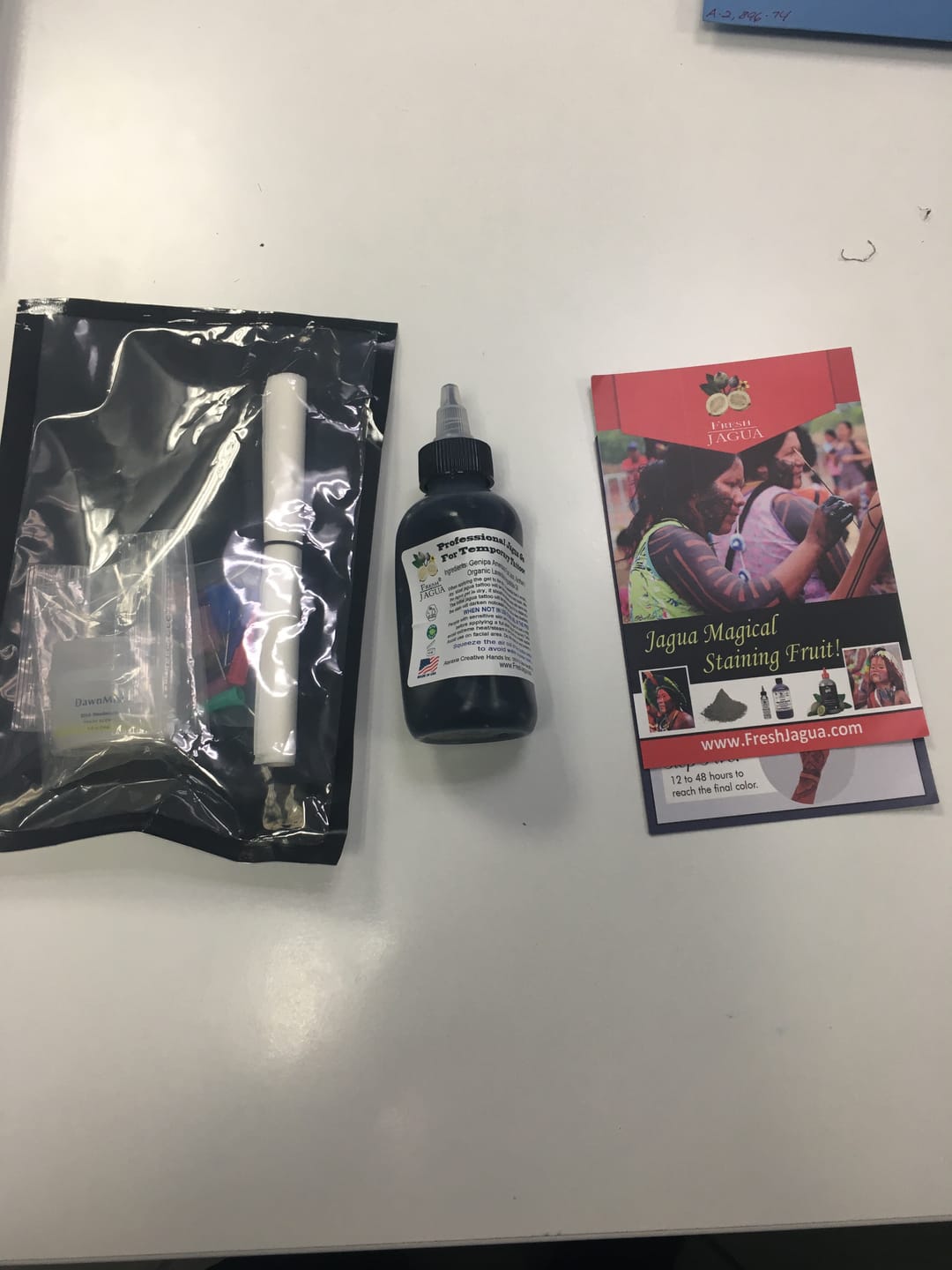 Customer photo review of 1 oz. Jagua tattoo gel combo kit