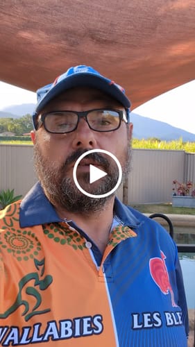 Customer video review of Custom France And Australia Rugby Polo Shirt 2023 World Cup Le Bleus Wallabies Together LT14