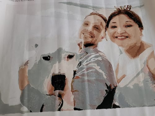 Customer photo review of Custom Paint By Numbers Kit - Upload Your Photo - Brush Set Included