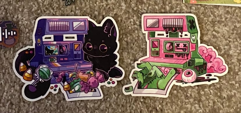 Customer photo review of Halloween Polaroid Stickers