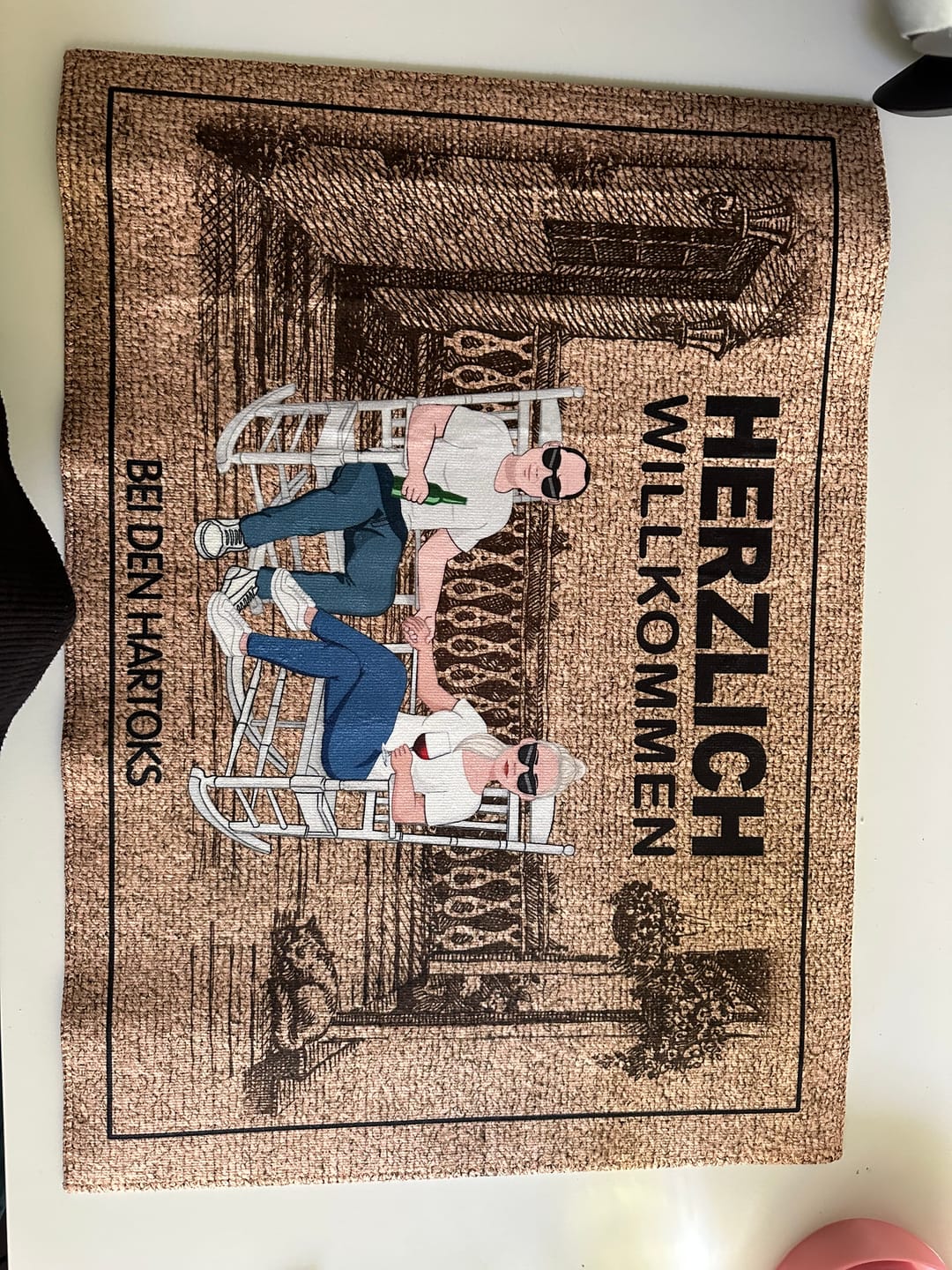 Customer photo review of Herzlich Willkommen - Paar-Fußmatte