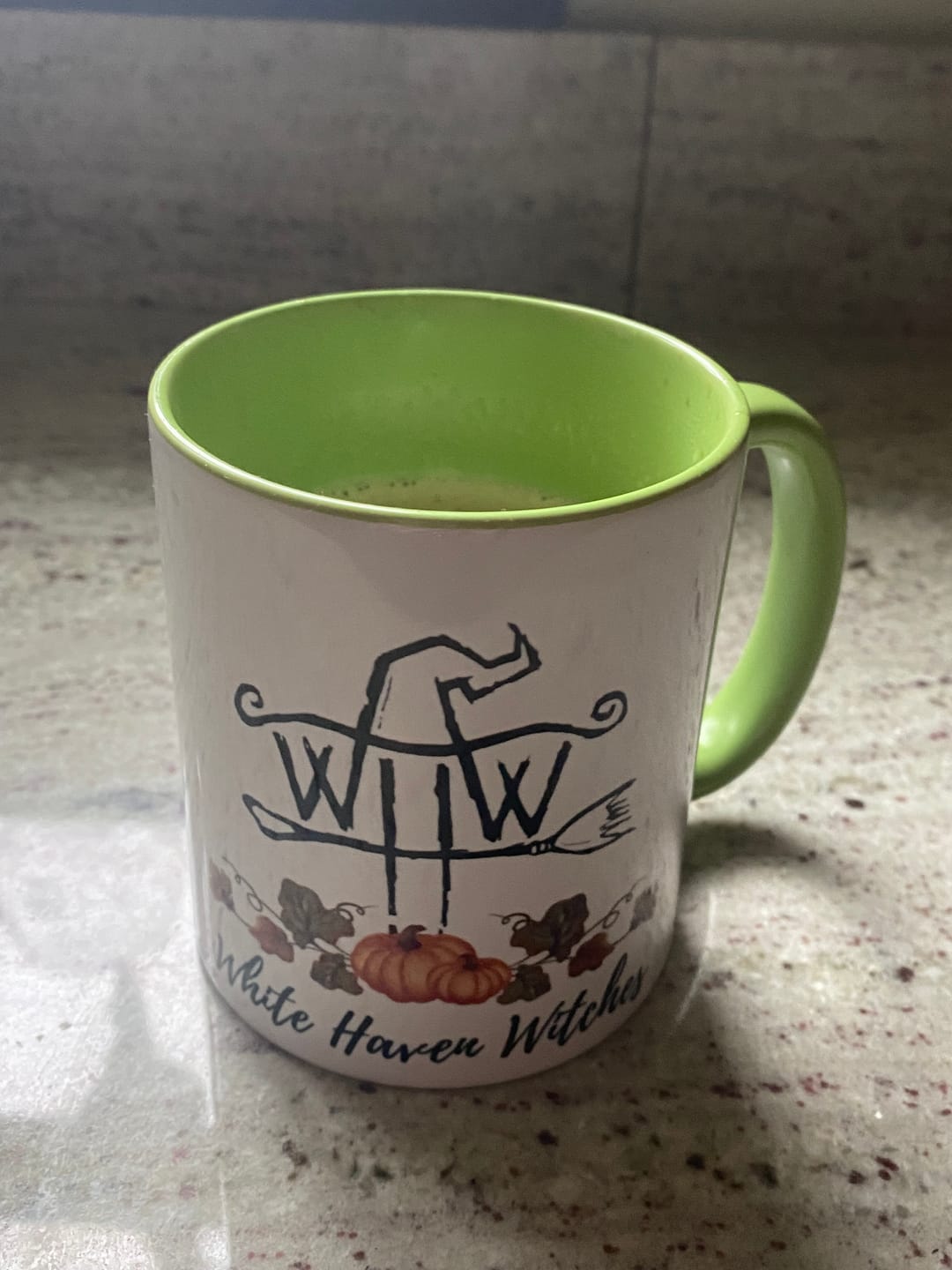Customer photo review of Samhain White Haven Witches White 11oz Ceramic Mug with Color Inside