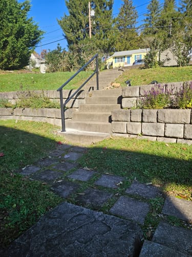 Customer photo review of Indoor/Outdoor Handrail Kit for Stairs 6 steps