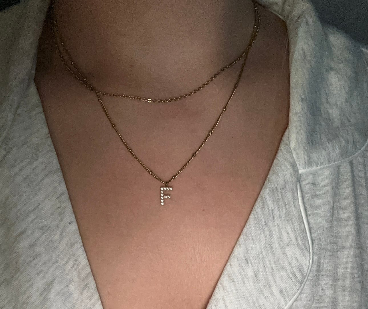 Customer photo review of Dots Letter Halskette | 18K vergoldet