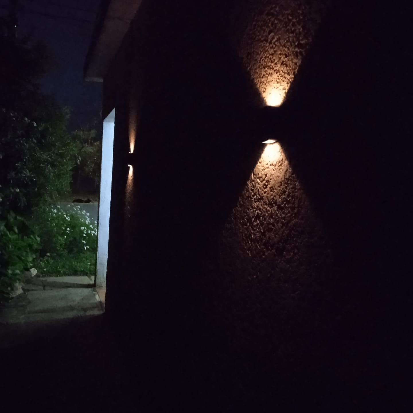 Customer photo review of Pack de 2 focos led solares decorativos Luz Dual para jardin