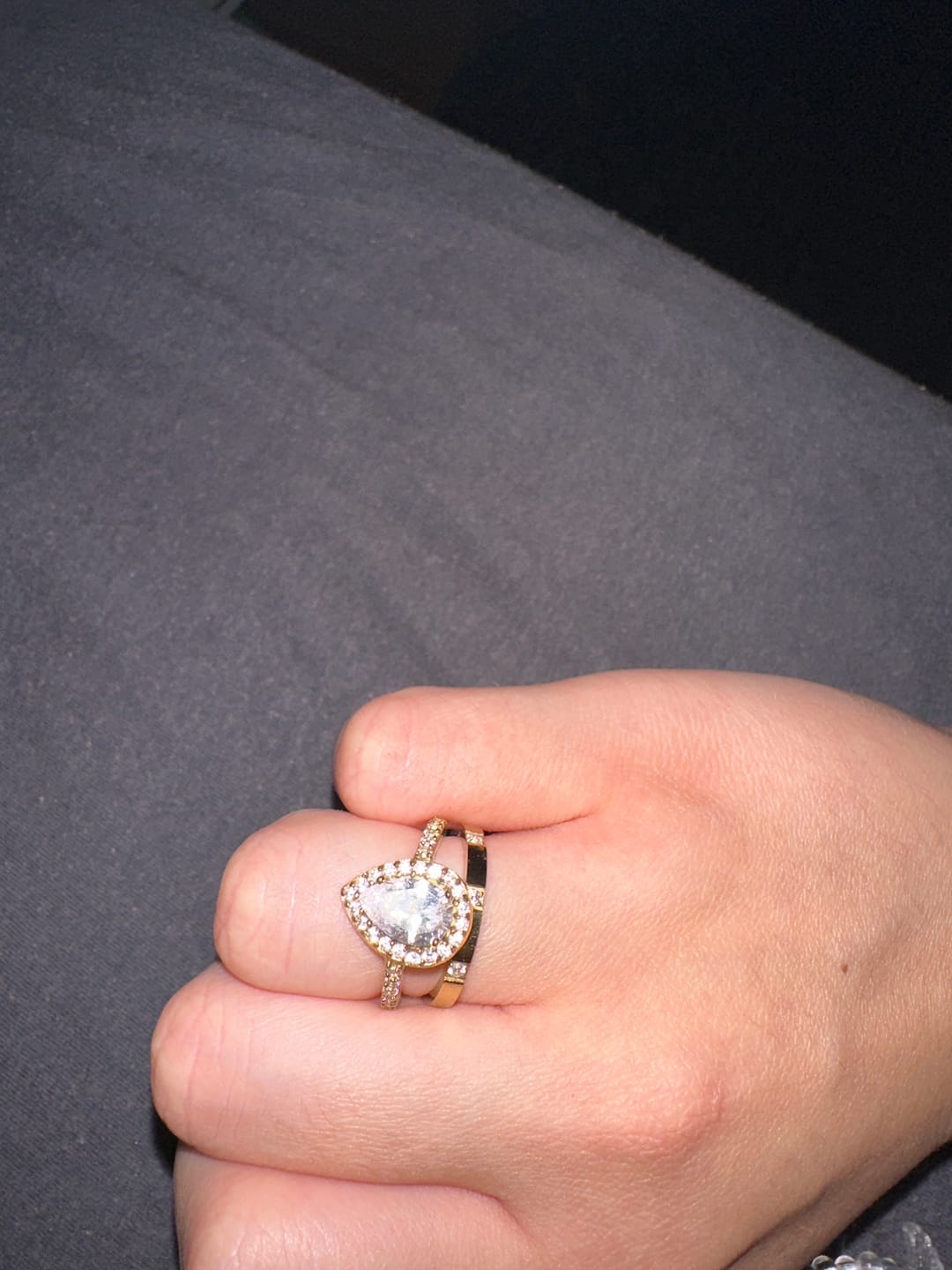 Customer photo review of Drop Ring | 18K vergoldet