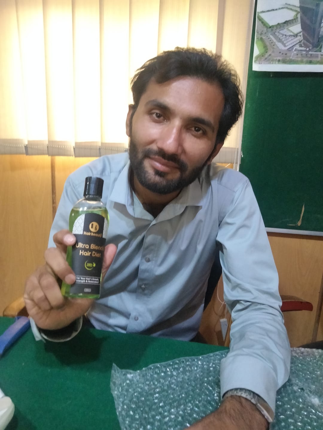 Customer photo review of Ultra Blends Hair Diet Oil