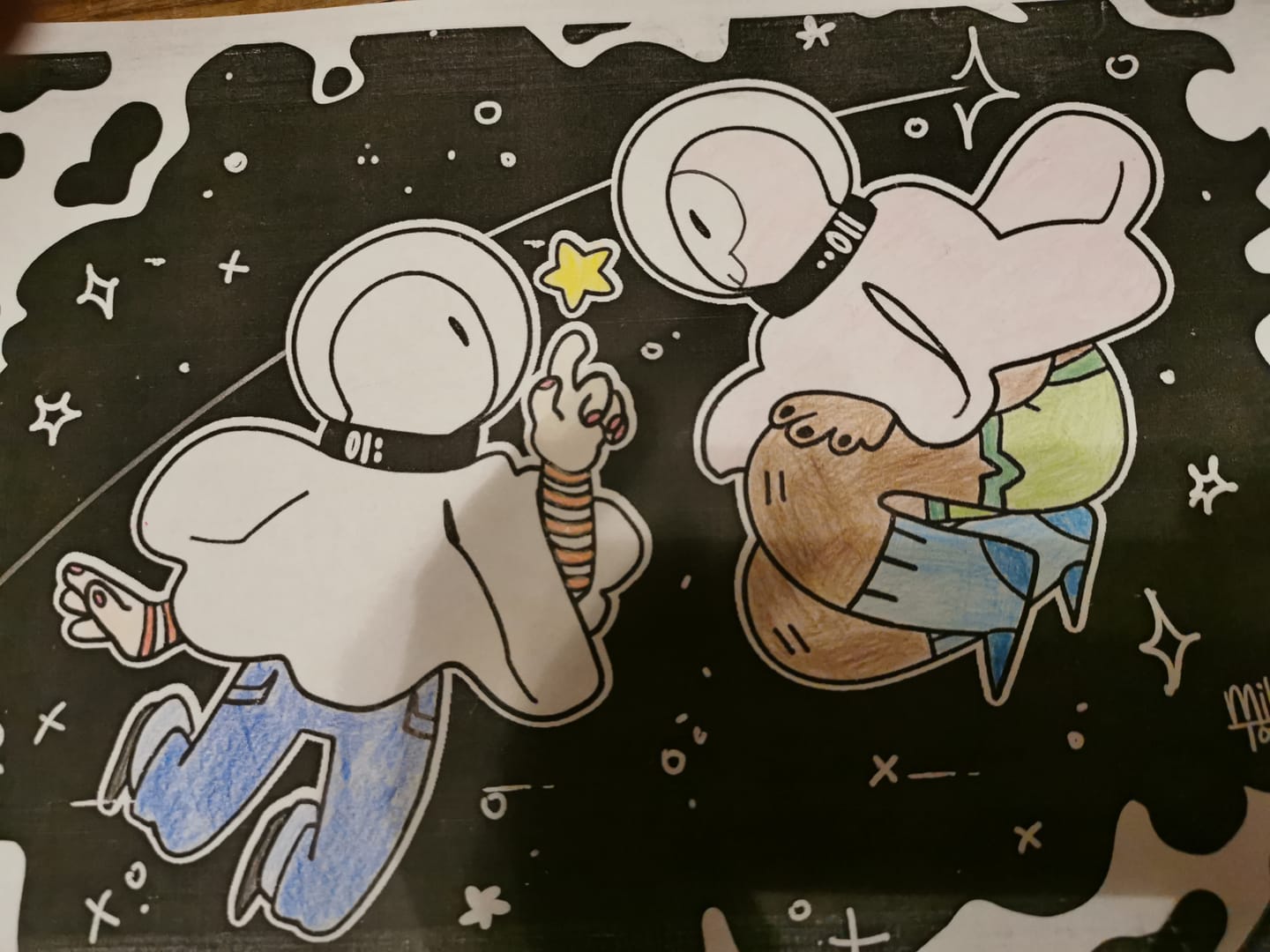 Customer photo review of Space Ghost Coloring Page PDF