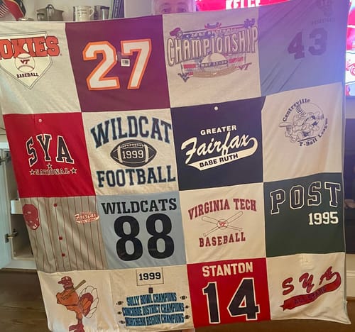 T-shirt quilt featuring wildcats by Adrienne from NC